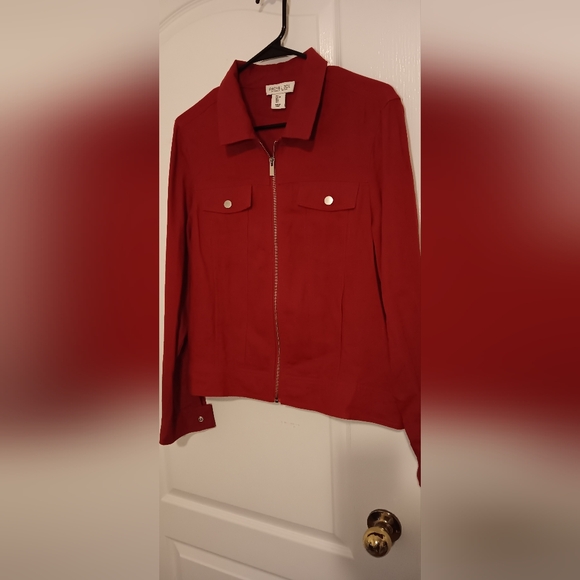 Rachel Roy Bright Red Linen Top - Picture 6 of 6